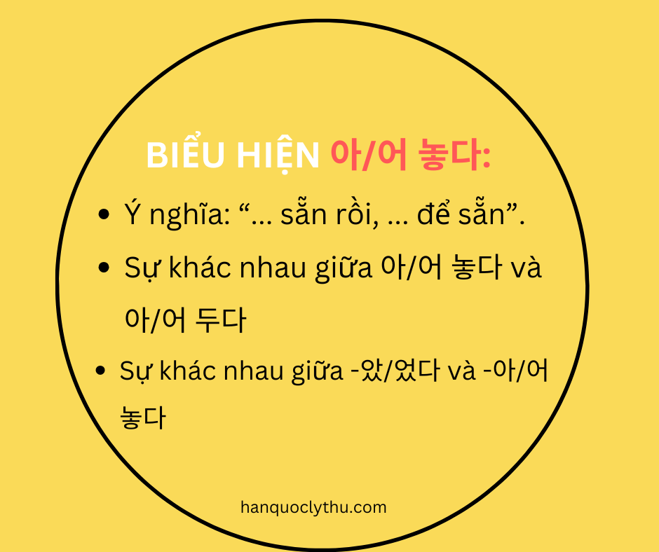 아/어 놓다 