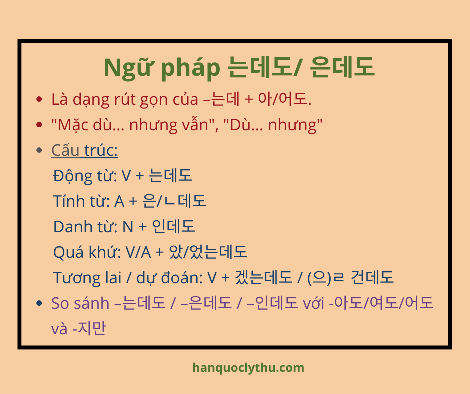 는데도/ 은데도