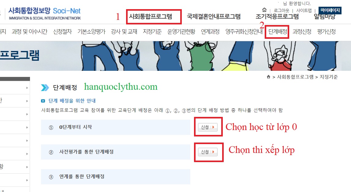 thi xếp lớp đầu vào kiip 