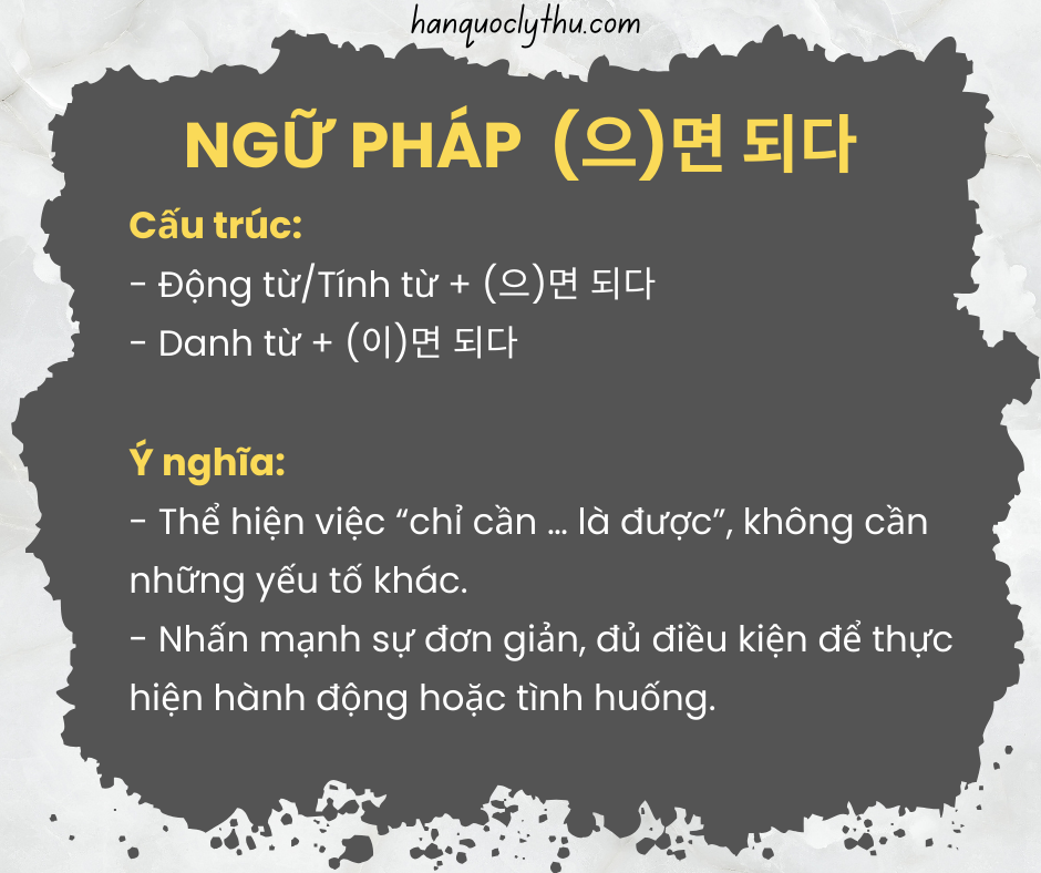 (으)면 되다