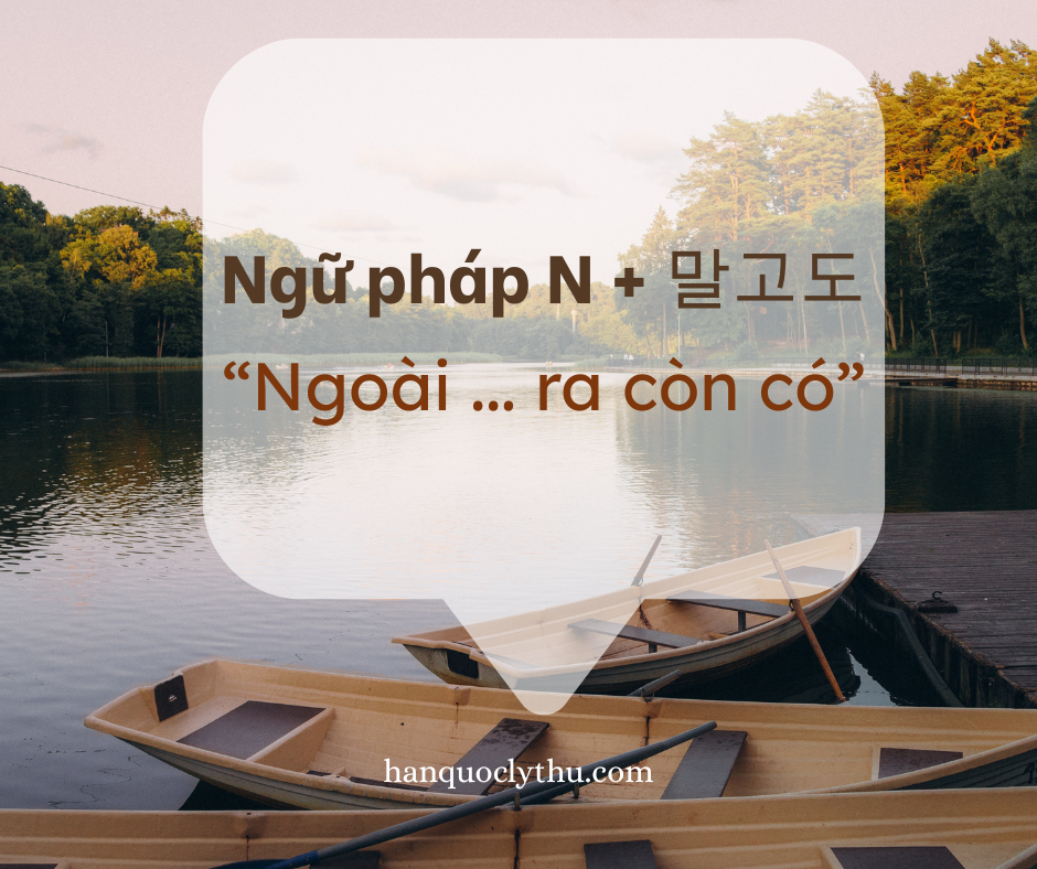 Ngữ pháp 말고도. So sánh 말고도 với -뿐만 아니라