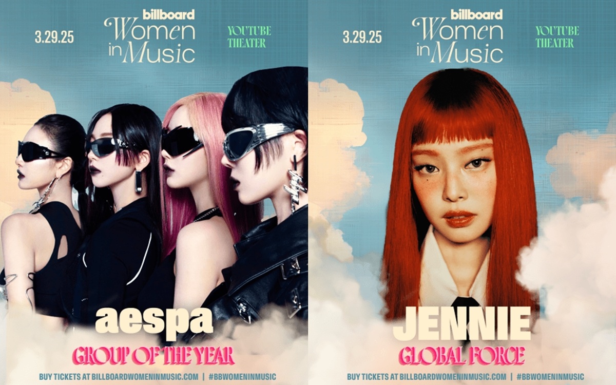 ▲ 빌보드가 12일(현지시간) 발표한 ‘빌보드 위민 인 뮤직’(2025 Billboard Women in Music) 수상자 명단에 따르면 K-팝 걸그룹 에스파가 ‘올해의 그룹상’(Group of the Year), 블랙핑크 제니는 ‘글로벌 포스상’(Global Force Award) 수상자로 각각 선정됐다. Nhóm nhạc aespa và thành viên Jennie của nhóm nhạc BLACKPINK sẽ giành giải thưởng tại lễ trao giải Billboard Women in Music 2025 dự định diễn ra tại Nhà hát YouTube, thành phố Los Angeles (Mỹ) vào cuối tháng sau. (Ảnh: Trang web chính thức của Billboard - 빌보드 공식 누리집)