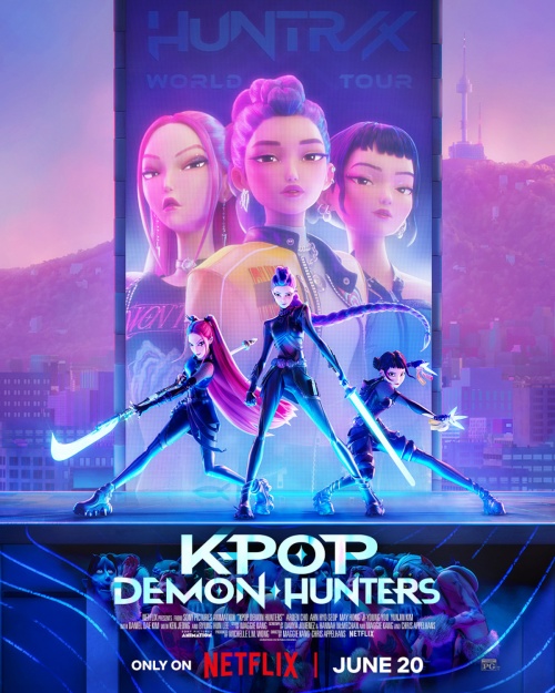 ▲ '케이팝 데몬 헌터스' 공식 포스터. Poster chính thức của bộ phim hoạt hình “KPop Demon Hunters”. (Ảnh: Netflix - 넷플릭스)