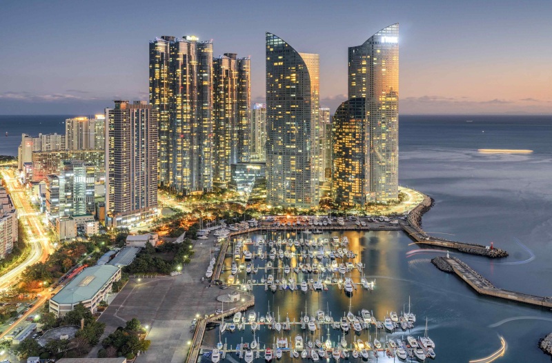 Cảnh đêm tuyệt đẹp tại thành phố Busan. (Ảnh: Chính quyền thành phố Busan)