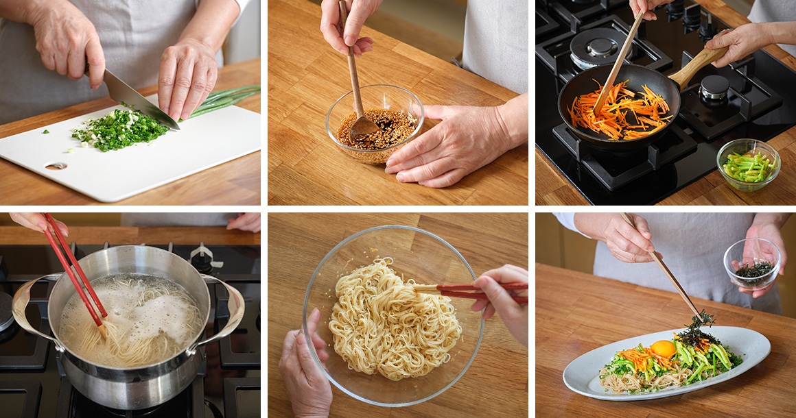 Cách làm món Mì Trộn Nước Tương (Ganjang Mixed Noodles)