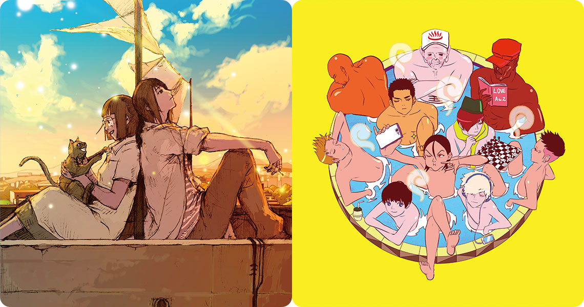 eft) Ha’s debut series ‘Sambong Barber Shop’ / (Right) Ha’s series ‘God of Bath’