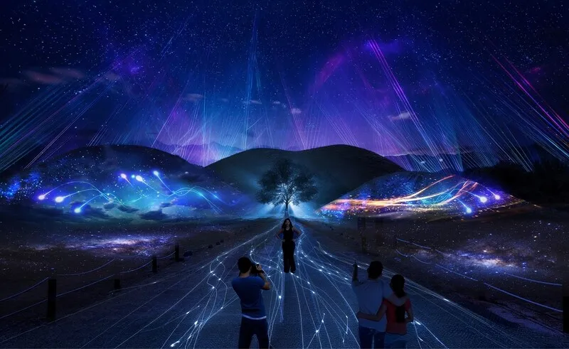 ▲ 경주 대릉원 ‘2025 국가유산 미디어아트’ 공연. Màn trình diễn nghệ thuật truyền thông tại quần thể lăng mộ Daereungwon ở thành phố Gyeongju, tỉnh Gyeongsangbuk-do. (Ảnh: Chính quyền thành phố Gyeongju - 경주시)