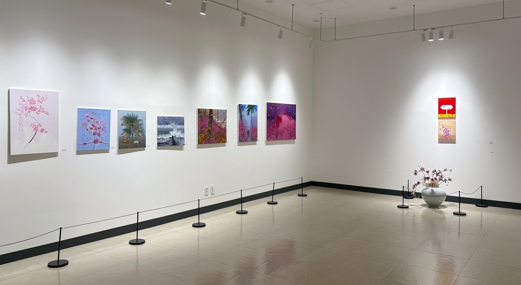 ▲ 서울 강서구 통일부 남북통합문화센터 1층 선무 작가의 '나의 생각은' 전시장 일부. Một góc không gian trưng bày “Suy nghĩ của tôi” của họa sĩ Sun Mu, đặt tại tầng 1 Trung tâm Hội nhập Văn hóa liên Triều thuộc Bộ Thống nhất, quận Gangseo, Seoul. (Ảnh: Charles Audouin)